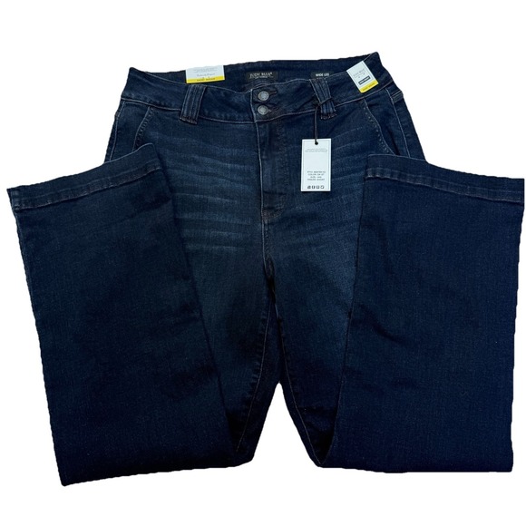 Judy Blue Denim - NEW Judy Blue Retro High Waist Wide Leg Jean Size 14W Dark Wash Denim Stretch